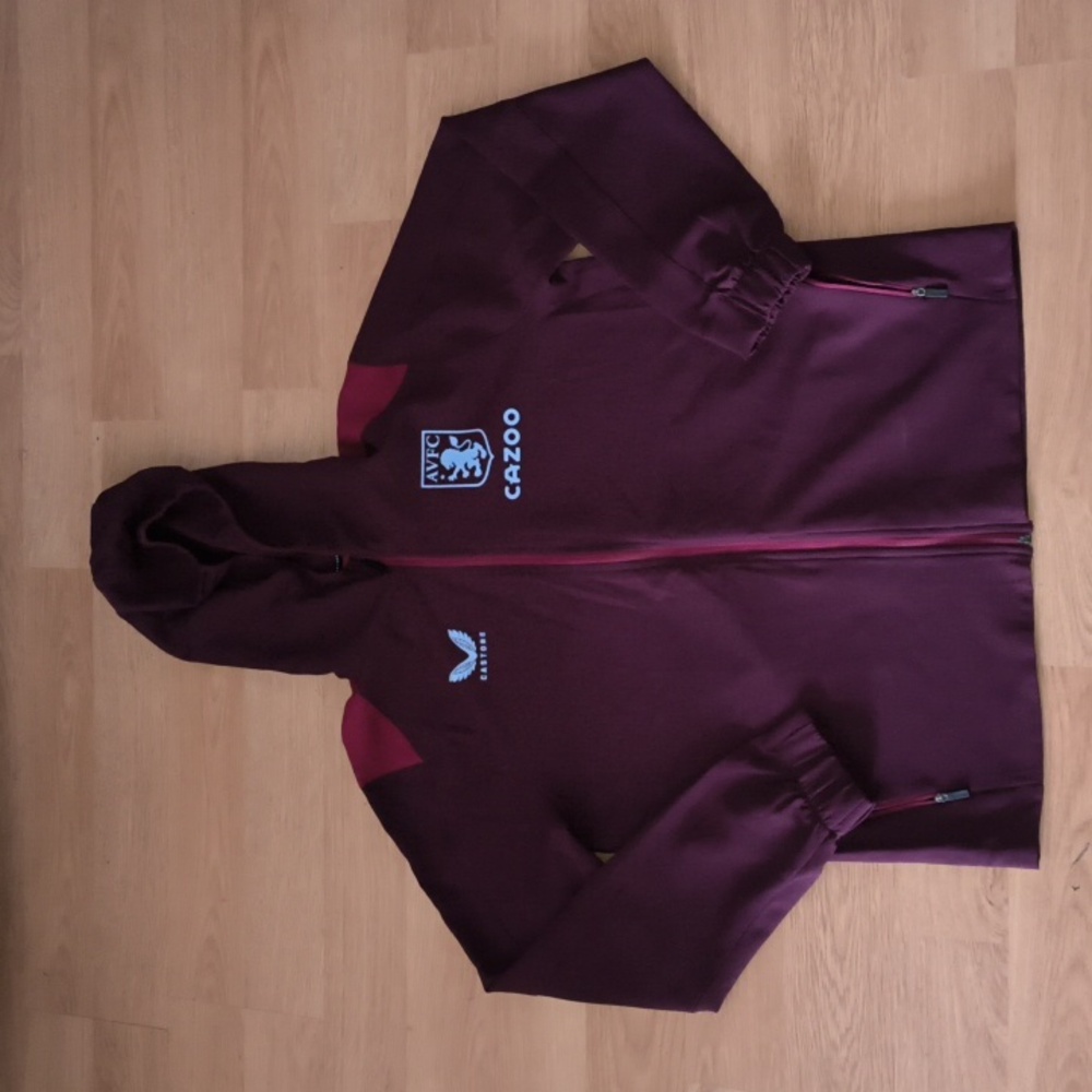 Aston Villa 2022/2023 Football Track Hoodie Jacket Training Castore Original L